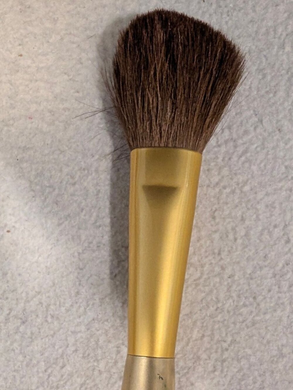 Vintage Mary Kay Gold Cheek Blush Brush 8" Y2K Beauty Makeup Sanitized - 1252